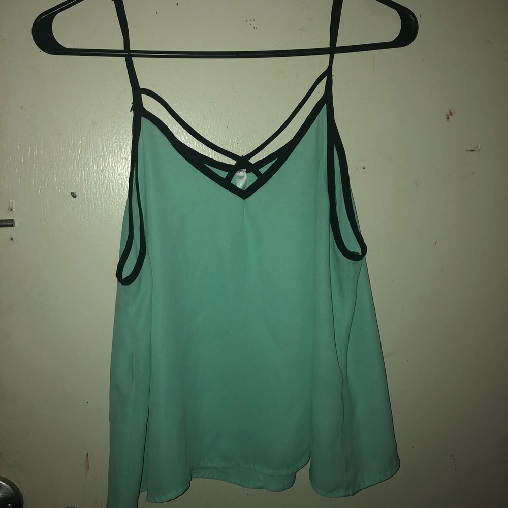 Strappy Tiffany Blue Top
